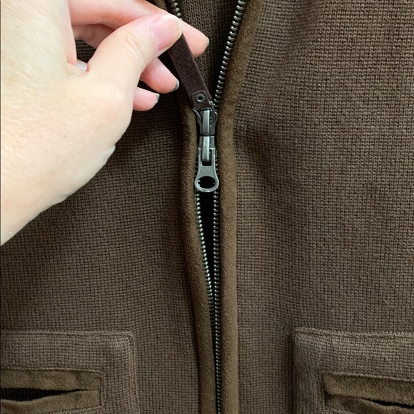 Lauren Ralph Lauren Petite Brown Two Way Cardigan Women’s Size Small Petite - Picture 6 of 8